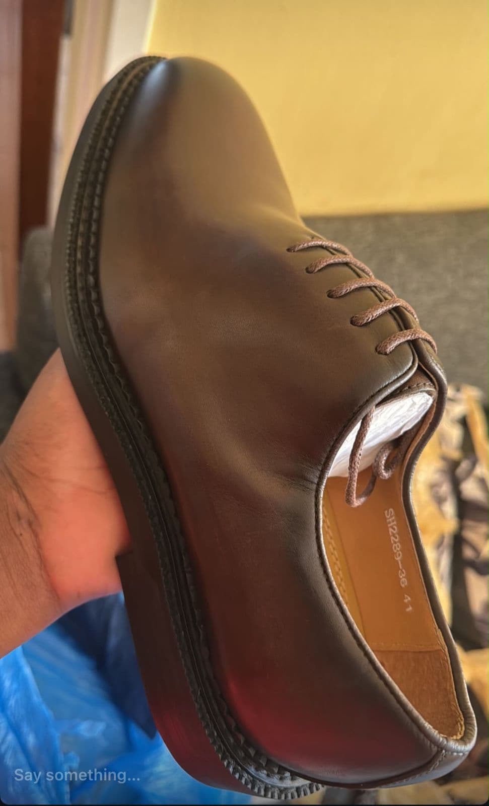 Oxblood Wholecut Oxford real life photo