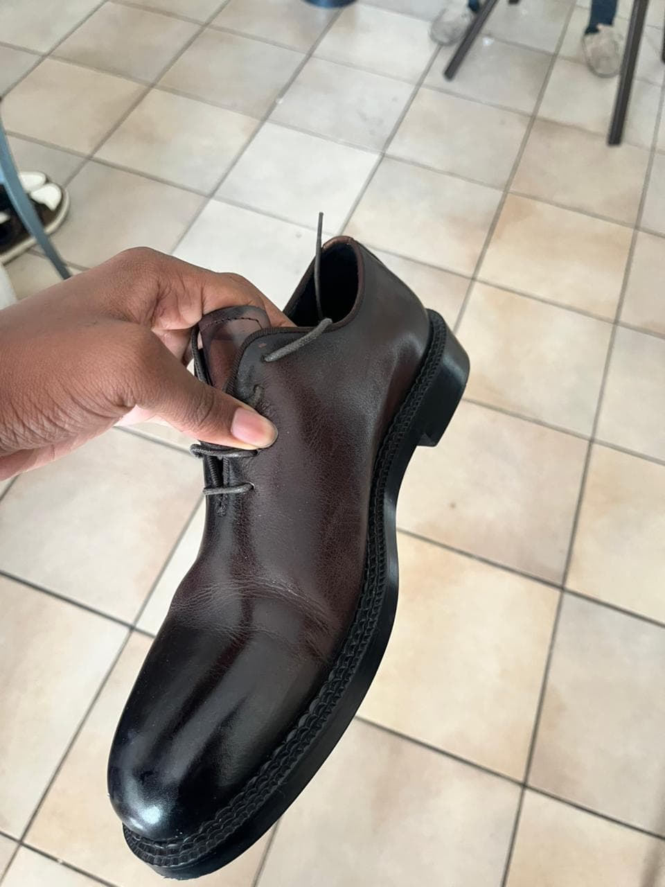 Oxblood Wholecut Oxford real life 4