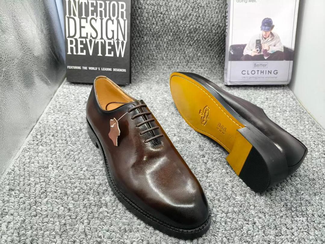 Oxblood Wholecut Oxford studio view 3