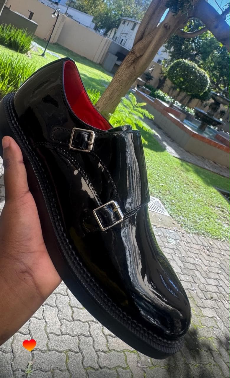Noir Patent Double Monk real life photo
