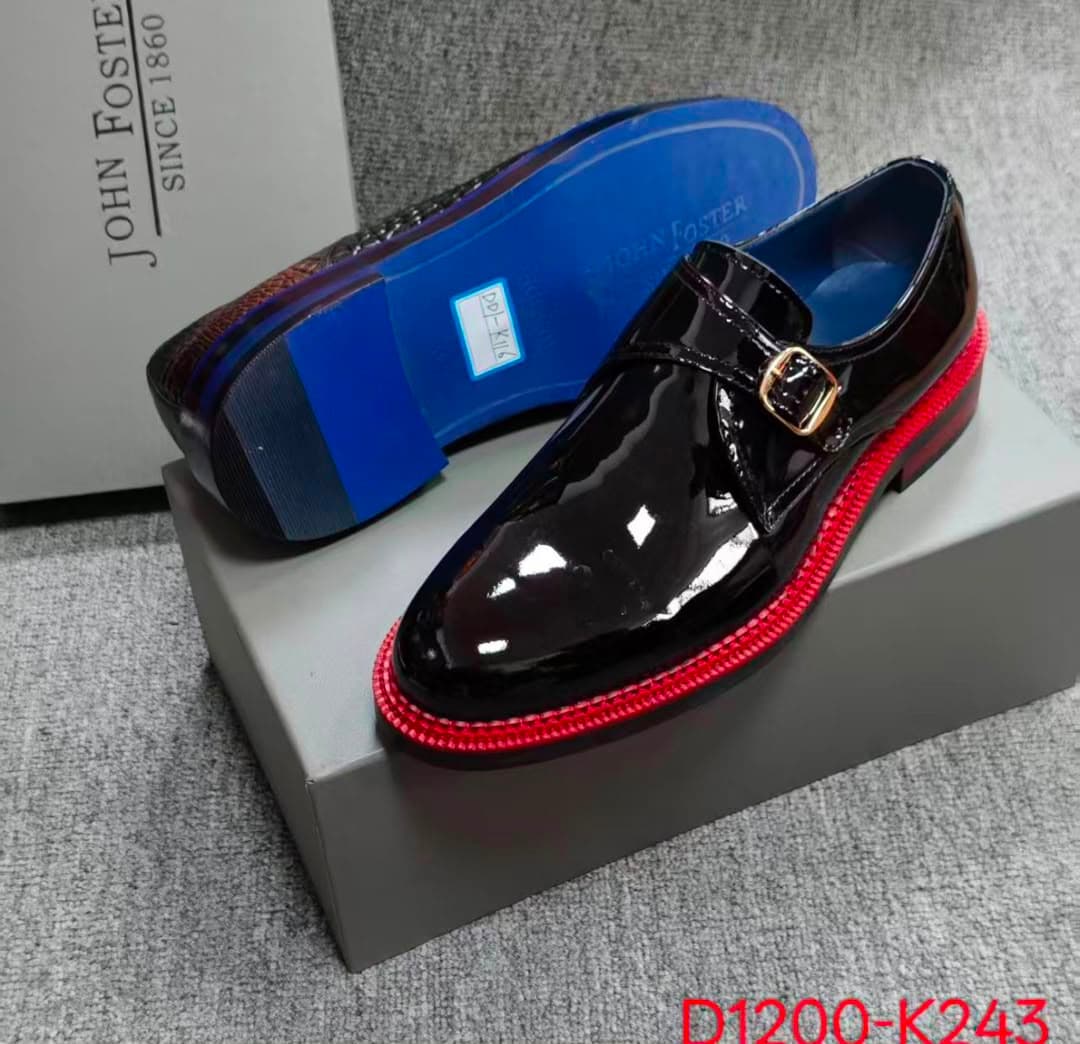 Black Patent Single Monk Strap