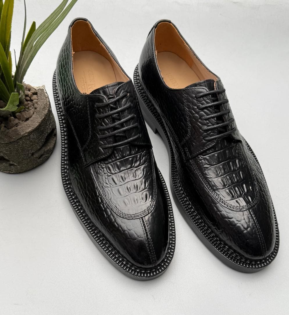Black Croco Derby
